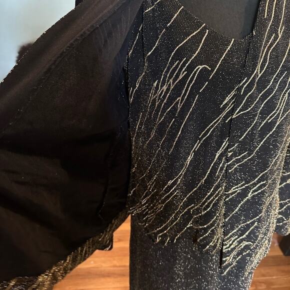 Vintage Alex Evenings Metallic Black Dress Set – Elegant Formalwear - Picture 13 of 15